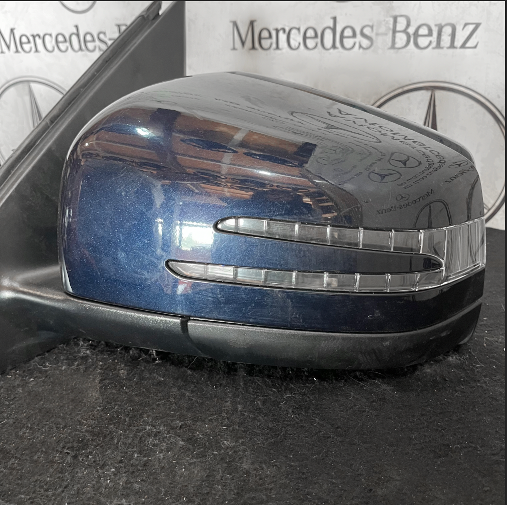 MERCEDES W166 LEFT DOOR REAR VIEW MIRROR W/O BLIND SPOT 9+4 pins  