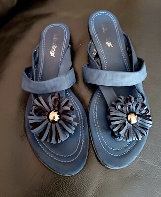 Zehensandale/FlipFlop, DooDogs, Gr. 40, Schmal, Ozeanblau, Damen