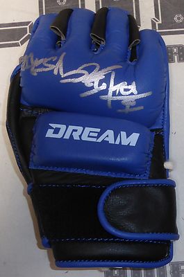 Shinya Aoki 2x Signed Dream MMA 4 Fight Worn Used Gloves PSA/DNA
