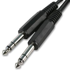 6.35mm Stereo Jack Male to Jack Cable 1/4" 6.3mm Plug Lead 1m 1.5m 2m 5m NEW UK