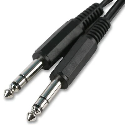 CD 6.35mm Stereo Jack Male to Jack Cable 1/4" 6.3mm Plug Lead 1m 1.5m 2m 5m NEW UK