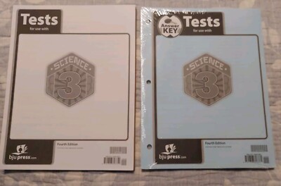 BJU Press Science 3 NEW Tests And Answer Key 4th Edition 