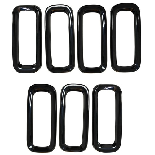 Cubierta de parrilla delantera negra 7 piezas para Jeep Renegade 2015-2018 - Imagen 5 de 10