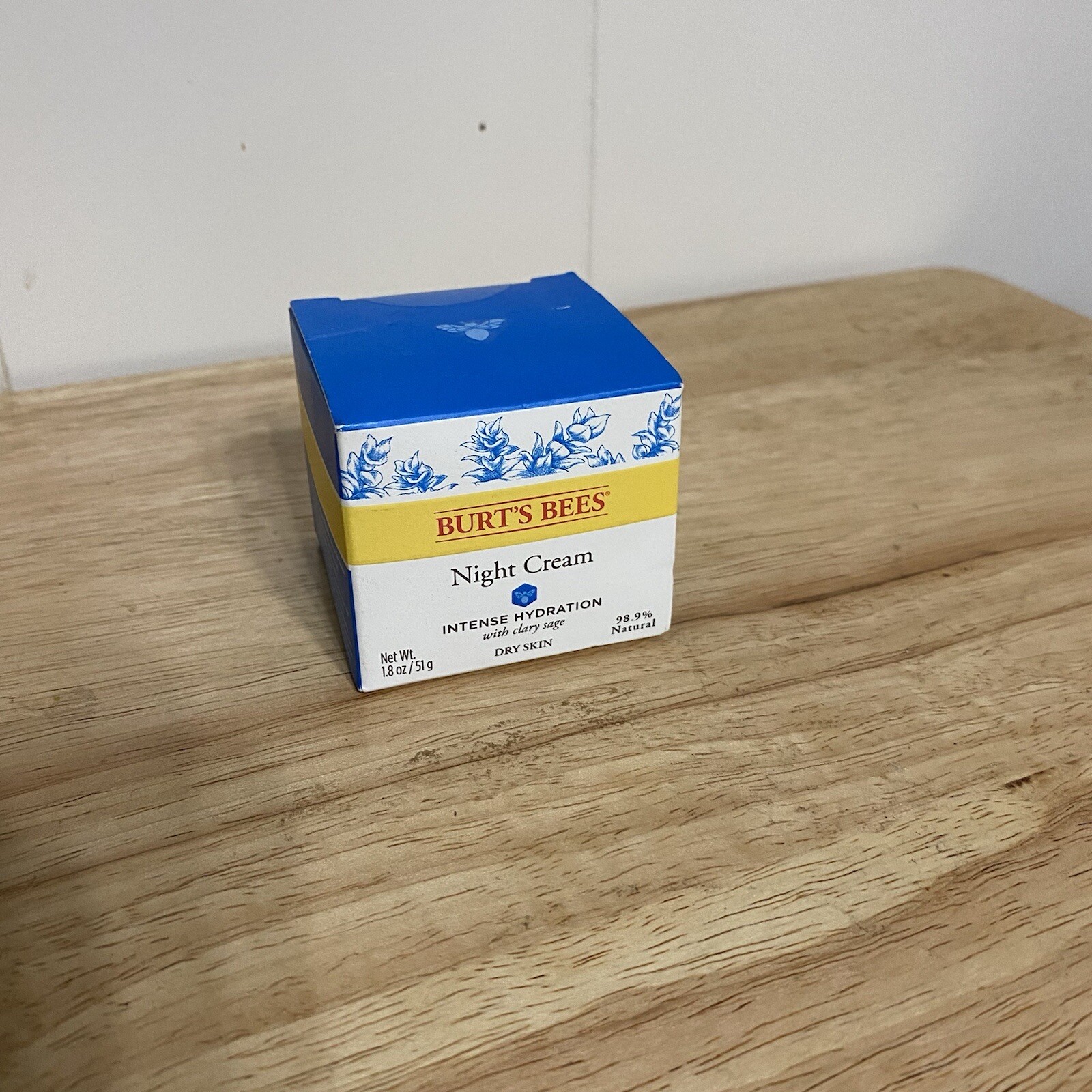 Burt’s Bees Night Cream with Clary Sage Intense Hydration 1.8 oz. New