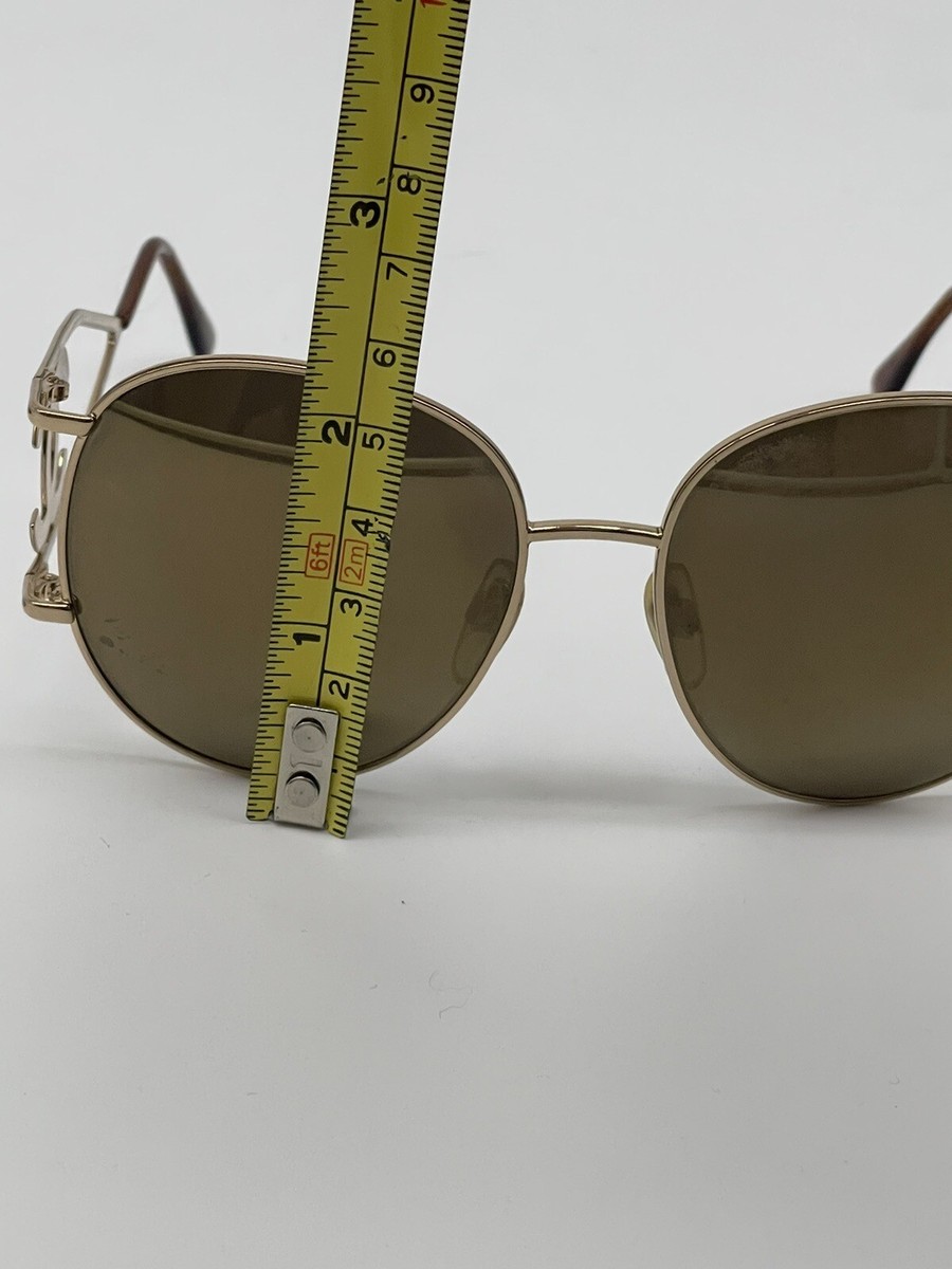 Chanel Vintage Miller 05258 Sunglasses Gold Mirror 90’s Italy Case Case Rare See Vintage Chanel 1990s CC Gold Mirror Miller Sunglasses – Recess main image 4