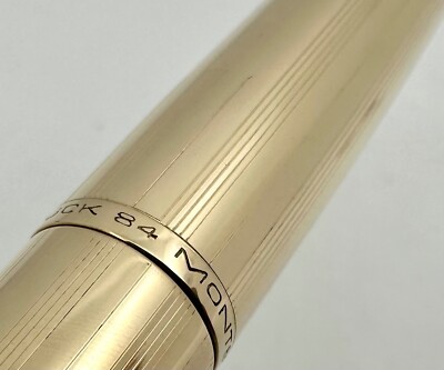 Vintage Montblanc 84 Meisterstuck Masterpiece Rolled Gold Fountain