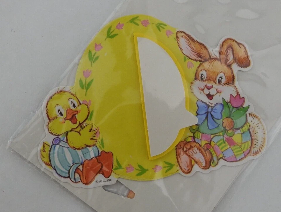 Papel decorativo de Pascua vintage panal conejito huevo de pato 4"x3" nuevo sellado Foto 2 de 4