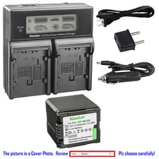 Kastar Battery LCD Dual Fast Charger for Panasonic VBG260 HDC-SX5GCS-S HDC-TM10