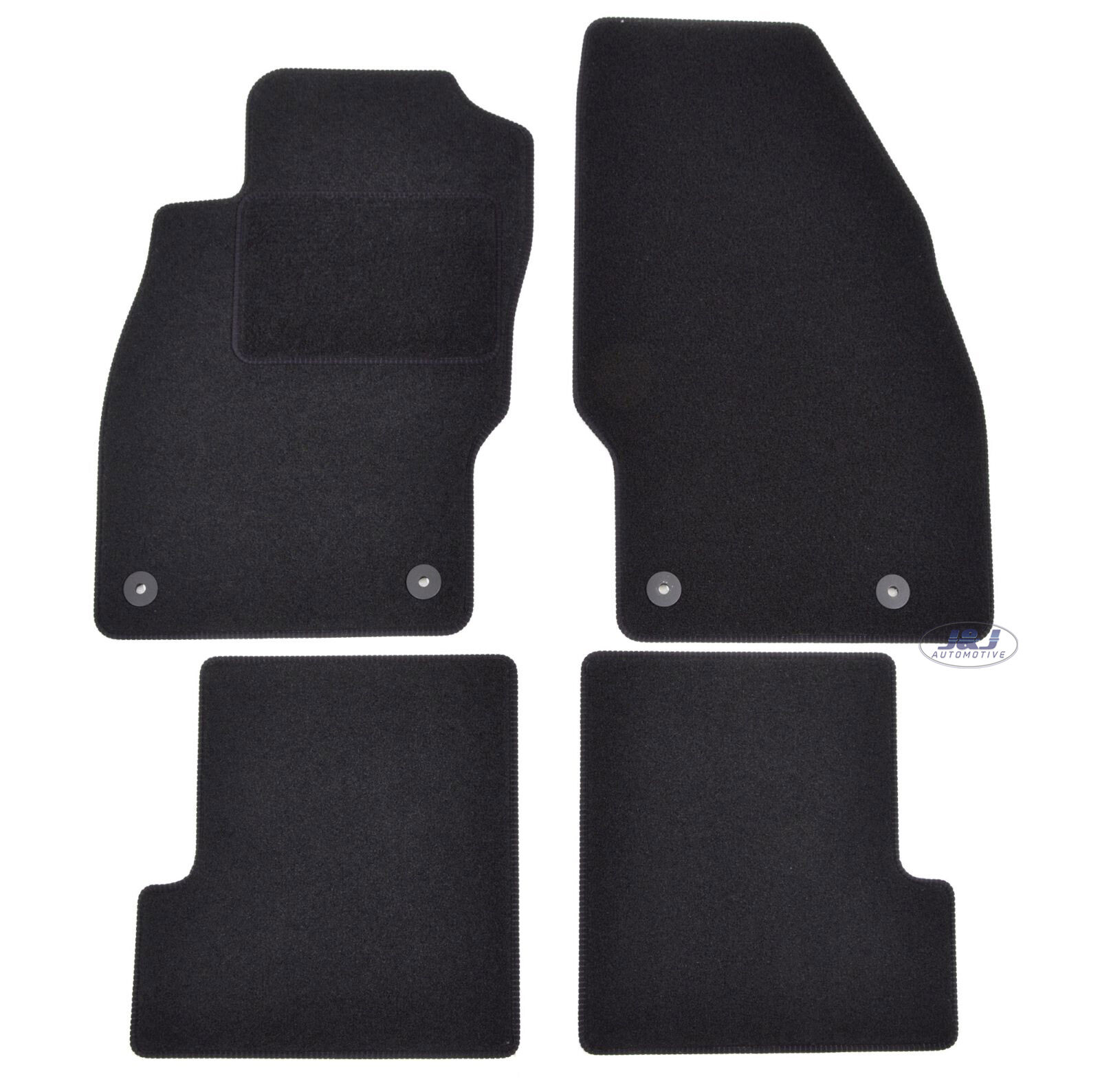 Tapis de sol Opel Adam velours haut de gamme sur mesure 4 pièces coloris noir