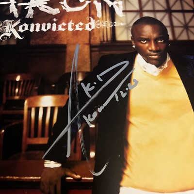 AKON Signed Konvicted Vinyl Album Record Autographed Beckett