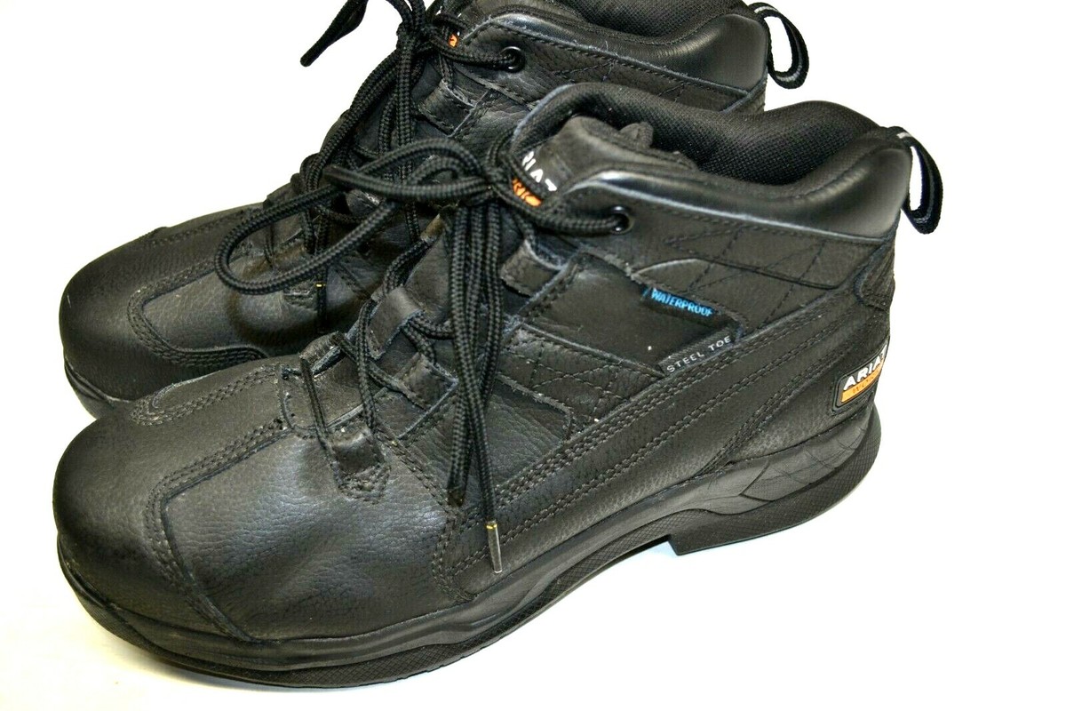 Ariat Men Contender WATERPROOF Leather Steel toe Matte Black  display picture 2