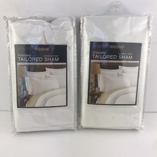 Juego de 2 almohadas a medida estándar de tejido suave de 20 pulgadas x 26 pulgadas blancas