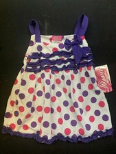 DIVA GIRLS 2T PURPLE POLKA DOT TWO PIECE TOP & LEGGINGS SET