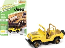 Jeep CJ-5 Sunshine Yellow with Golden Eagle Graphics Classic Gold Collection to
