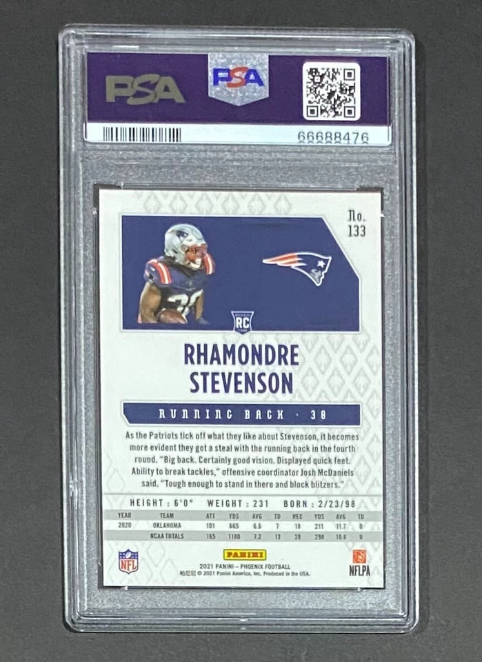 2021 PHOENIX RHAMONDRE STEVENSON FIRE BURST ROOKIE CARD #133 RC PSA 10 POP 2 🔥 - Image 4 of 4