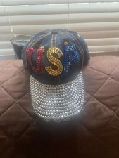 Denim Cap Jeans USA - Rhinestones Women's  Sun Baseball Hat Caps