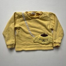 Sanrio Baby Pompompurin Size 2T Toddler Sweatshirt - Yellow w/ Fluffy Face
