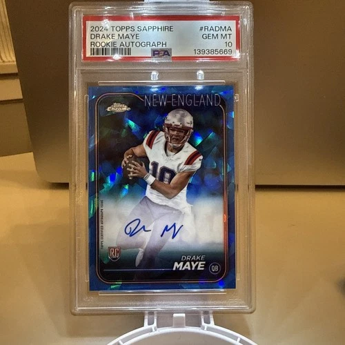 2024 Topps Sapphire Chrome Drake Maye PSA 10