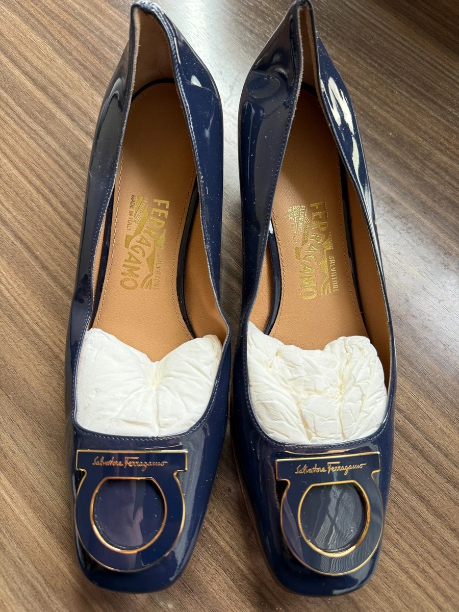 Salvatore Ferragamo Vara Pump Patent Leather Heels for sale  display picture 1