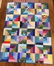 Handmade Lap Quilt Baby Wall Decor 44" X 33" Stingray Stitchers Deltaville, VA
