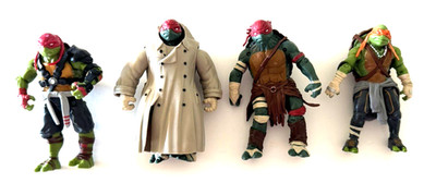 Lot of 4 Teenage Mutant Ninja Turtles 5'' 2014-2016 Playmates Toys Action Figures