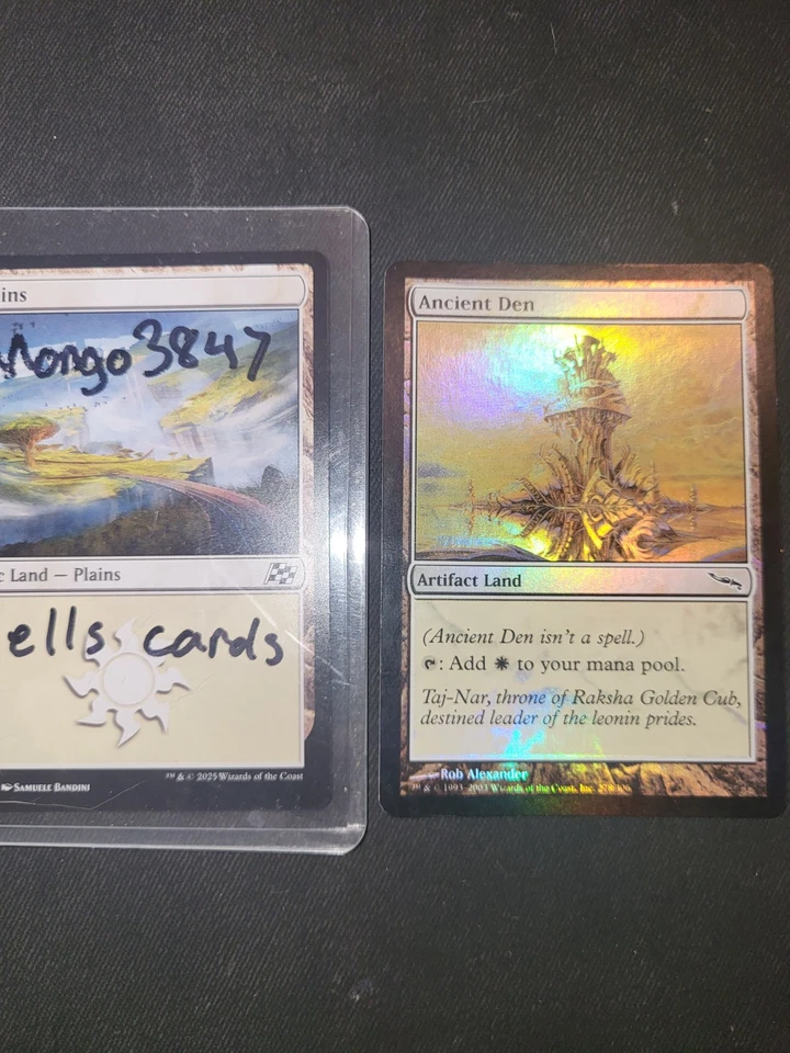 MTG Foil Ancient Den Mirrodin EX Artifact Land Affinity  - Image 3 of 3