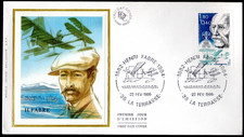 2398+ FDC  ENVELOPPE  1er JOUR  SUR SOIE   HENRI FABRE   LA TERRASSE.