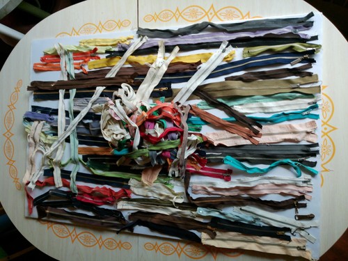 100+ Vintage Metal Zippers Various Makes Colors Lengths See Photos