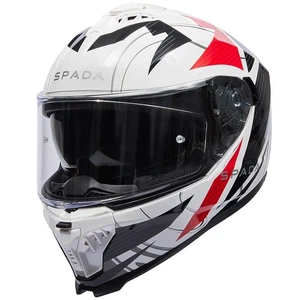 Spada SP18 Full Face Motorcycle Motorbike Helmet White / Red