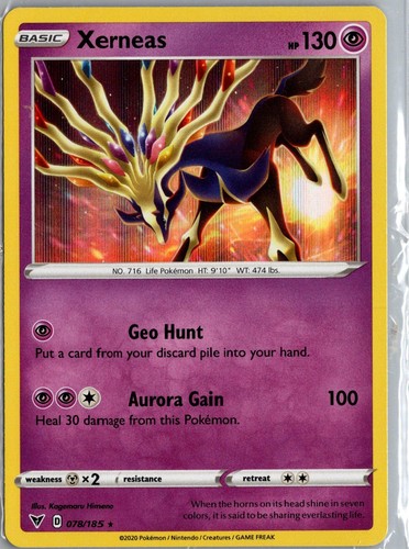 Xerneas 078/185 Holo Rare Vivid Voltage Pokemon Near Mint