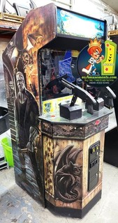 ZOMBIE RAID Full Size Arcade Gun Shooting Video Game Machine - WORKS GREAT!