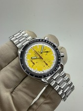 Omega Speedmaster Yellow Dial Reduced 39mm Automatic Steel Watch 3510.12 w/ Case