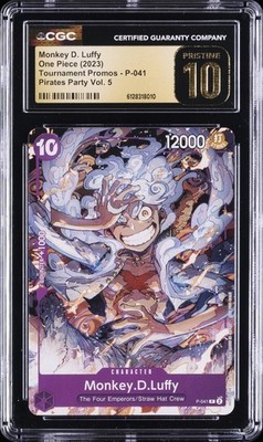 2023 ONE PIECE TOURNAMENT PROMOS #P-041 MONKEY D. LUFFY CGC 10