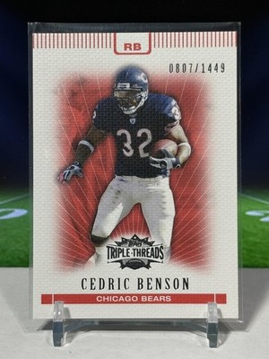 2007 Topps Triple Threads #45 Cedric Benson #/1449 Chicago Bears SP