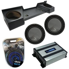07-13 GMC Sierra Ext Cab Truck Harmony R124 Dual 12" Rhino Sub Box & HA-A400.1