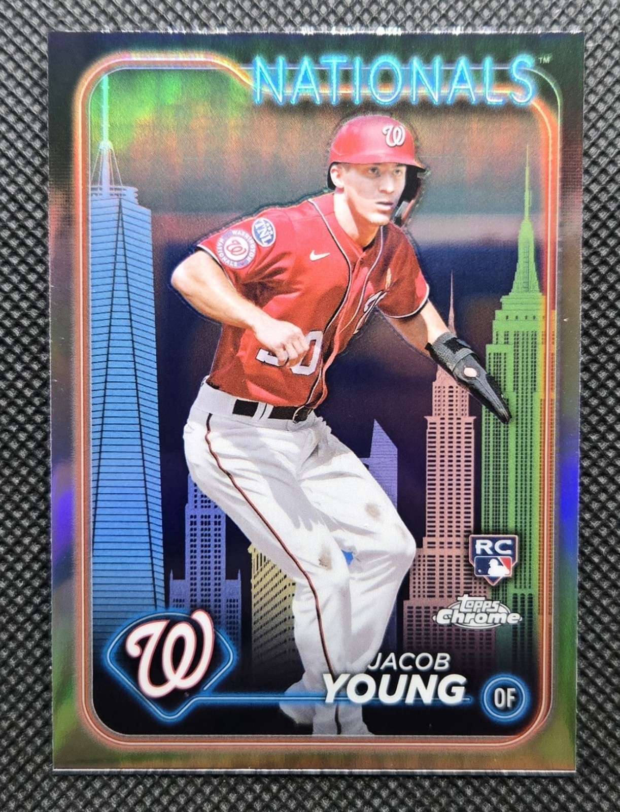 2024 Topps Chrome Jacob Young Big Apple Refractor Rookie SP #264 NATIONALS RC