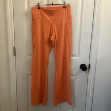 NWT Member's Mark Women's 4 Way Stretch High Rise Flare Yoga Pant Coral Size XL