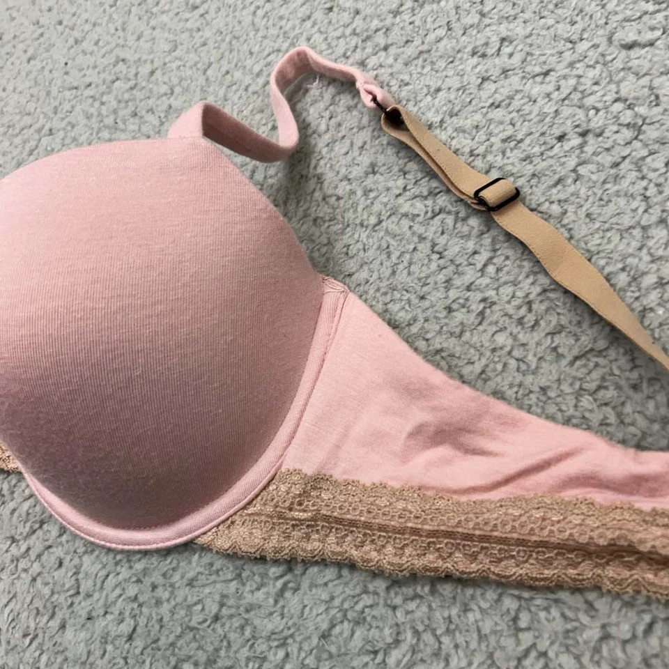 Sujetador COSMOPOLITAN 36C Camiseta Sujetador Rosa Algodón Borde Foto 4 de 4