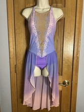 The Line Up NWOT Raelyn Lavender Ombre Rhinestone Embellished Dance Costume SA