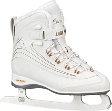 Lake Placid Everest Women's Ice Skates, White/Gold,10