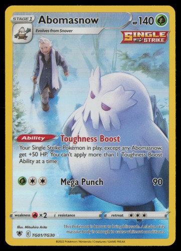 Abomasnow TG01/TG30 Holo Astral Radiance Trainer Gallery Pokemon NM