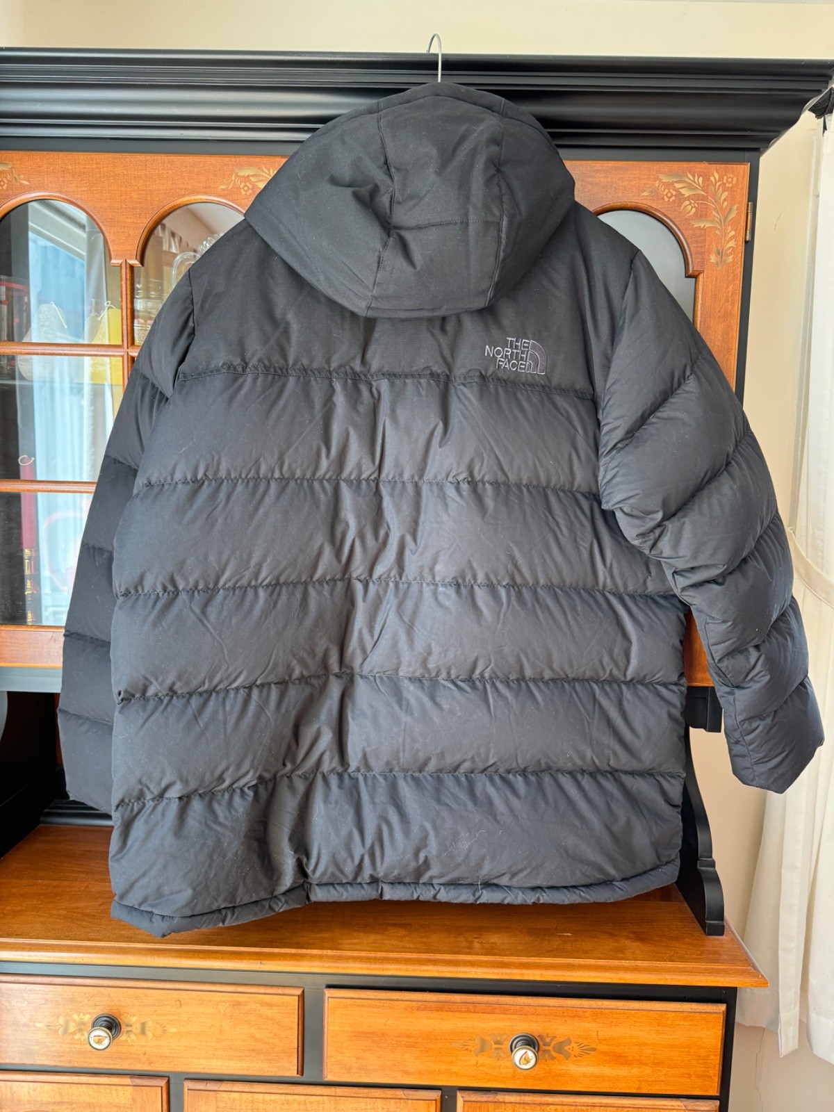 THE NORTH FACE Nuptse Ridge 700 Down Jacket Mens XXL NF0A2TBS Black Excellent image 9