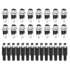 30pcs DC5525 Power Jack 30pcs DC5525 Male Plug with Spacer