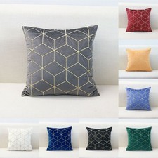 Geometric Luxury Gold Lines Velvet Cushion Cover Pillow Case Sofa Home Decor