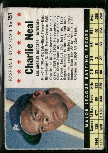 1961 Post Cereal (F278-33) #157 Charlie Neal (Hand Cut)