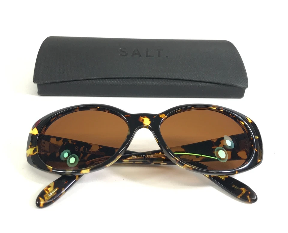 Salt. Sunglasses CAMDEN YJ Brown Tortoise Oval Frames w/ Brown Lenses 56-17-135 - Image 2 of 4