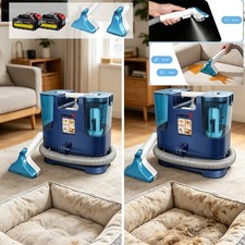 21V Cordless Spot Cleaner Machine 15Kpa Fabric Carpet Upholstery with 2 Battery
