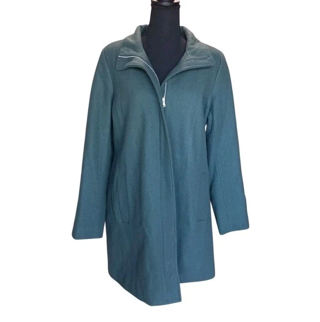 Abrigo Lands End Primaloft aislado mezcla de lana 14 verde salvia $219 Foto 2 de 4