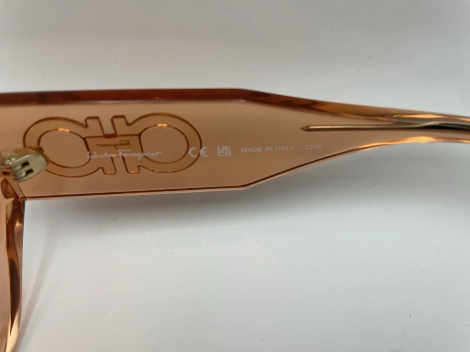 Salvatore Ferragamo SF 1077S 838 Transparent Lobster Orange 56-13-140 - Image 3 of 4