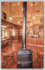 Vintage Photochrome Upjohn Drugstore Interior Postcard Kalamazoo MI